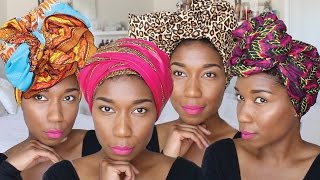 10 CHIC Ways To Tie Head Wraps  SUPER EASY  Naptural85 [upl. by Ymmit]