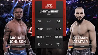 UFC Tampa Johnson vs Azaitar UFC 5 Simulation [upl. by Aim]