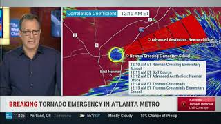 The Weather Channel Coverage of the Newnan GA EF4 Tornado  3252021 1100 PM CDT [upl. by Odessa]