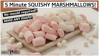 5 Minute HOMEMADE MARSHMALLOWS  Squishy amp Satisfying Marshmallow recipe  EASY [upl. by Adnoluy]