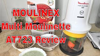 MOULINEX Multi Moulinette 6in1 AT723 Review  MOULINEX mini chopper unboxing by Saimis Kitchen [upl. by Lledualc]