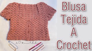 Blusa tejida a crochet con accesorios SHEINLaManualidades [upl. by Yedrahs]