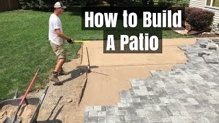 How to Build a Patio  An easy Do it Yourself Project [upl. by Sartin]