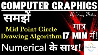 Midpoint Circle Drawing Algorithm with Numerical [upl. by Donia448]