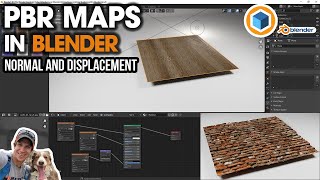 Using NORMAL MAPS and DISPLACEMENT MAPS in Blender PBR Material Tutorial [upl. by Alyekahs]