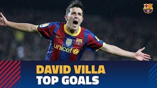 David Villas TOP 5 goals with Barça [upl. by Violante]