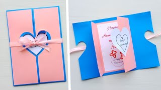 Beautiful Handmade Anniversary Card Idea  DIY Greeting Cards for AnniversaryValentines day card [upl. by Netsyrc145]