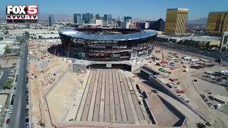 Raiders Allegiant Stadium Drone Footage [upl. by Brynn]