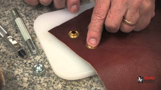 Installing Eyelets And Grommets On Leather [upl. by Ahsienel373]