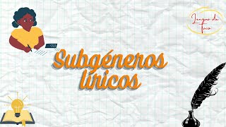 Subgéneros líricos o poéticos [upl. by Sera967]