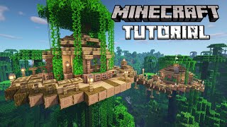 Minecraft Aesthetic Beginner Survival Tree House Tutorial  Jungle Biome [upl. by Janeczka]