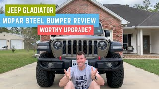 Jeep Gladiator MOPAR WinchCapable Steel Front Bumper Review [upl. by Thirzi669]