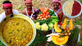 Famous Bengali Sobzi Recipe  Special Mixed Vegetables and Rice  Village Cooking  villfood Kitchen [upl. by Ameerak]