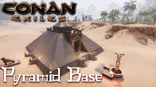 Conan Exiles  Amazing Pyramid base tour amp Speedbuild [upl. by Hamitaf]