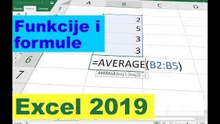 Osnovne funkcije i formule u Excelu [upl. by Airres609]