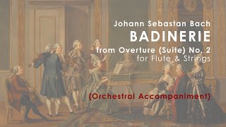 J S Bach  Badinerie Orchestral Accompaniment [upl. by Ahsiela]