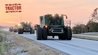 John Deere S780 Combines On the Move in Soybeans [upl. by Pollack575]