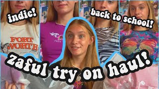 huge ZAFUL back to school try on haul  brandy melville and indie clothes for cheap [upl. by Gawen]