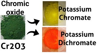 Make Potassium Chromate and Dichromate from Chromic Oxide [upl. by Ardnalahs813]