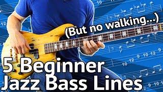 5 BeginnerFriendly JAZZ Bass Lines Guaranteed To Impress [upl. by Merrill]