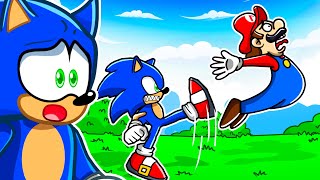 Reacting To SONIC vs MARIO Fight Animation [upl. by Gisella]