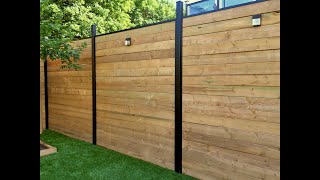 SLIPFENCE Horizontal Wood and Aluminum 6ft installation video [upl. by Gabi]