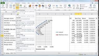 capital market line and sharpe ratio in excel [upl. by Acirderf]