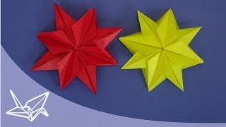 Origami Stern für Weihnachten  Faltanleitung [upl. by Serafine505]