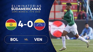 BOLIVIA vs VENEZUELA 40  RESUMEN  ELIMINATORIAS SUDAMERICANAS  FECHA 7 [upl. by Womack]