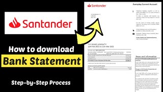 Santander Bank account Statement Download CSV  Santander Account Transaction History [upl. by Initof]