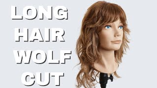 WOLF CUT TUTORIAL FOR LONG HAIR [upl. by Kaasi]