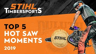 The Top5 Most Extreme STIHL TIMBERSPORTS® Hot Saw Moments [upl. by Brill]