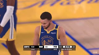 NBA 2K25 Gameday Simulation  WARRIORS vs CAVALIERS 4th QTR HIGHLIGHTS [upl. by Sined]