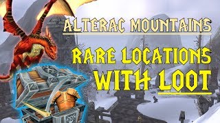 WoW Classic  Rare Mob Locations  UNIQUE LOOT  Alterac Mountains [upl. by Aneris]