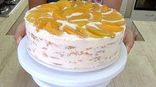 TORTA FRIA DE DURAZNOS  RICA Y ECONÓMICA Silvana Cocina ❤ [upl. by Maze223]