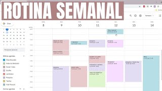 PLANEJAMENTO SEMANAL com GOOGLE AGENDA  Como usar  Dicas de organização [upl. by Akemyt918]