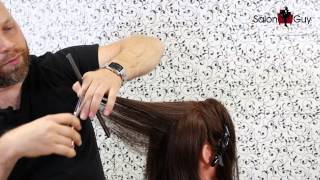 Haircut Tutorial  How to Cut Layers  TheSalonGuy [upl. by Othilia]