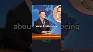 Colin Jost Roasts Scarlett Johansson on SNL [upl. by Dnalevets]