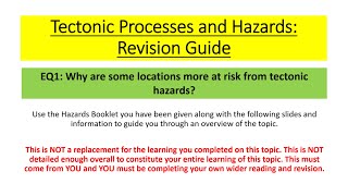 Edexcel A Level Geography  Tectonics EQ1 Revision [upl. by Krongold]