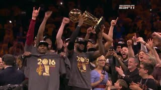 Trophy Presentation Ceremony and Interviews Cavaliers vs Warriors Game 7 2016 NBA Finals [upl. by Nostets]