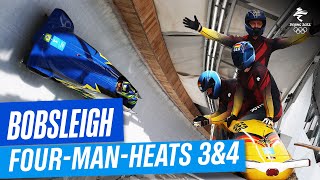 Bobsleigh  FourMan Heat 3 amp 4  Full Replay  Beijing2022 [upl. by Ecyrb]