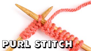 How to PURL STITCH for Total Beginners [upl. by Alleynad]