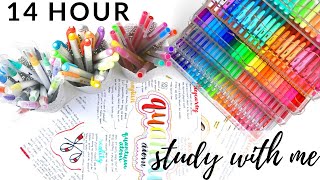 14 hour study day study motivation  study with me [upl. by Annamaria]