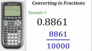 TI Calculator Tutorial Converting Decimals to Fractions [upl. by Idnew]