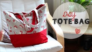 DIY Tote Bag  Beginners Sewing Tutorial [upl. by Kartis]