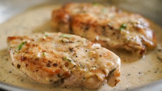 Creamy Garlic Chicken Breast Recipe [upl. by Kacie]