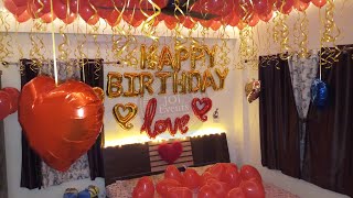 Surprise Romantic Room Decoration for Birthday Anniversary [upl. by Eidnalem]