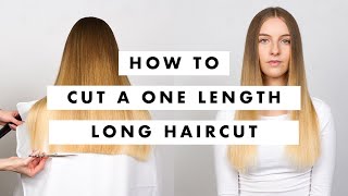 One Length Haircut Tutorial  MIG Training [upl. by Naicul]