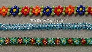 Beaded Daisy Chain Stitch Tutorial [upl. by Gaal723]