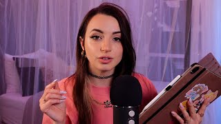 ASMR  Barely Audible Close Unintelligible Whispering  Page Tapping amp Turning [upl. by Callie81]